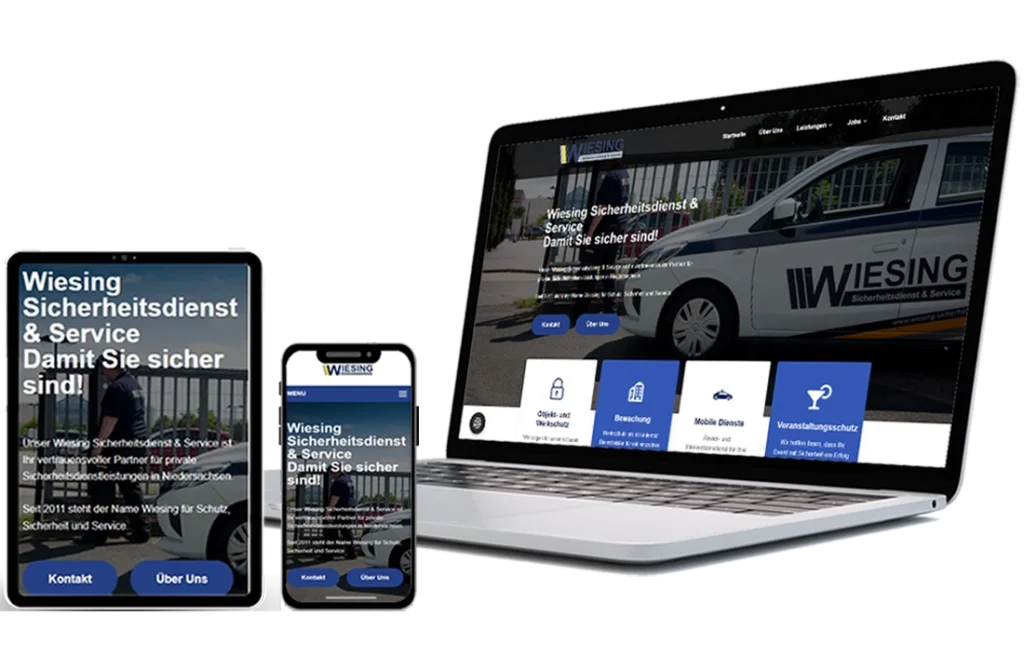 Referenz Sicherheitsfirma unserer Webdesign Agentur